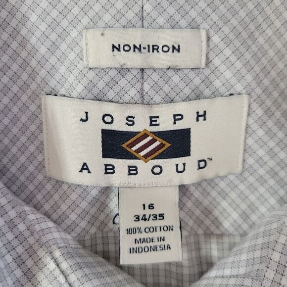 Joseph Abboud Modern Fit Spread Collar Dress Shirt, Gray Micro Check - Picture 2 of 12